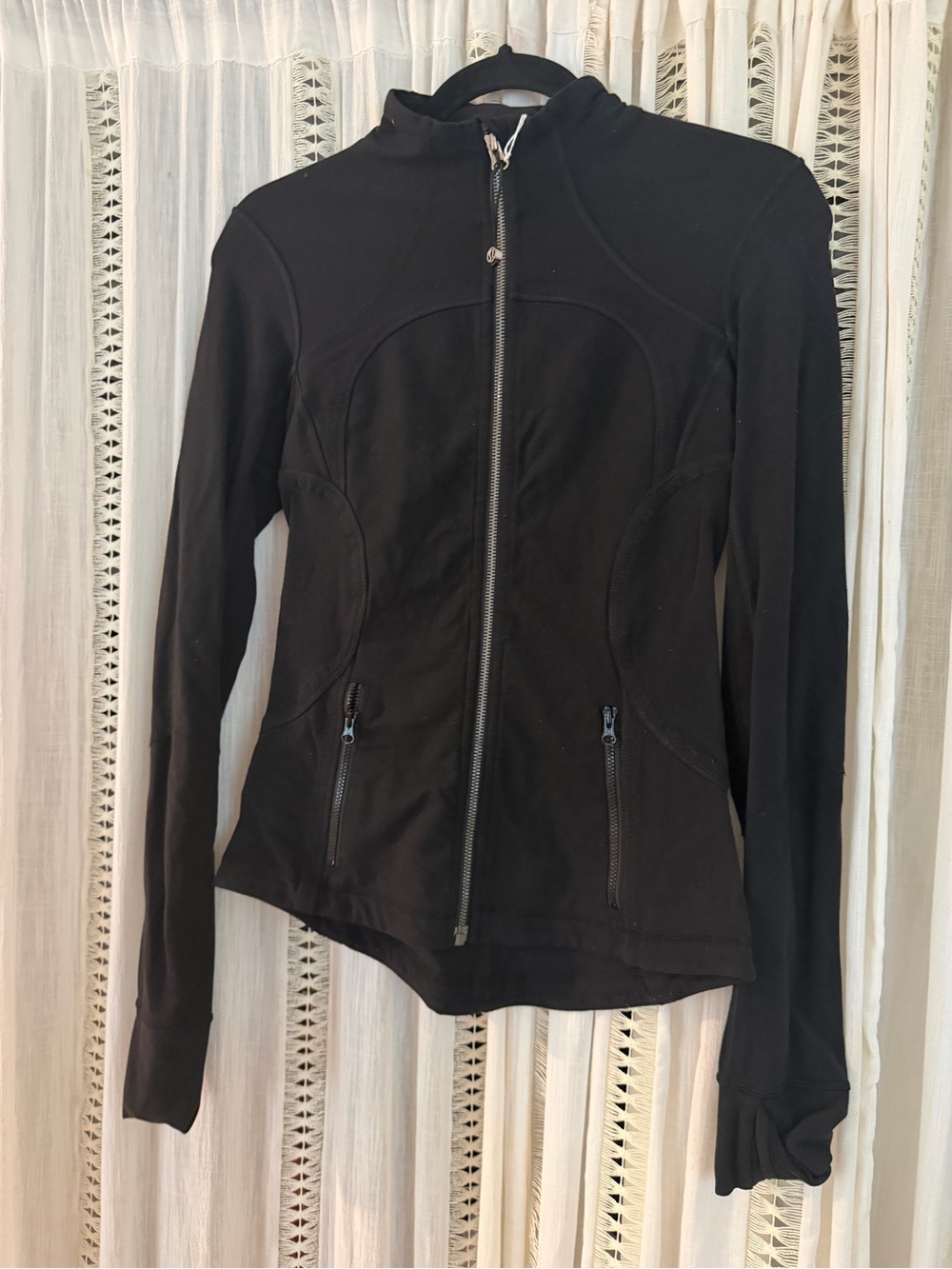 lululemon athletica Black Hooded Zip Performance Jacket